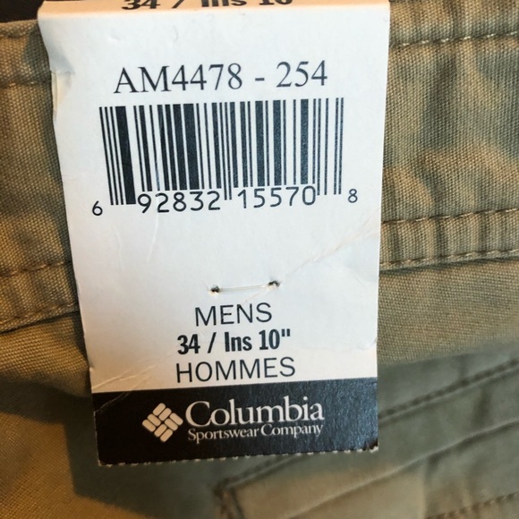 NWT Columbia men Fort Rock shorts UPF 15 Sz 34. - Picture 9 of 10